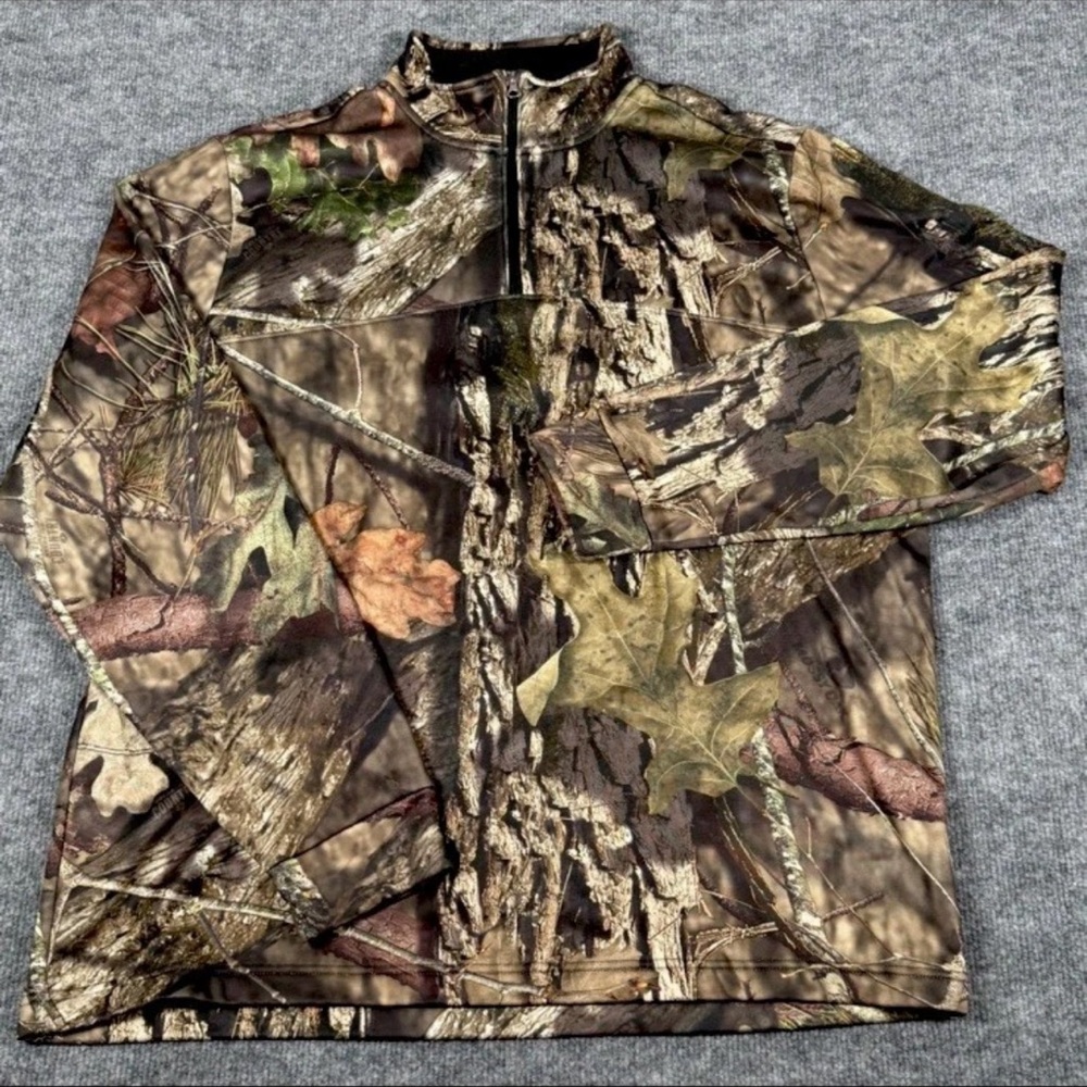 Under Armour Cold Gear Men’s XL Mossy Oak Break Up Country Fleece Lined 1/4 Zip
